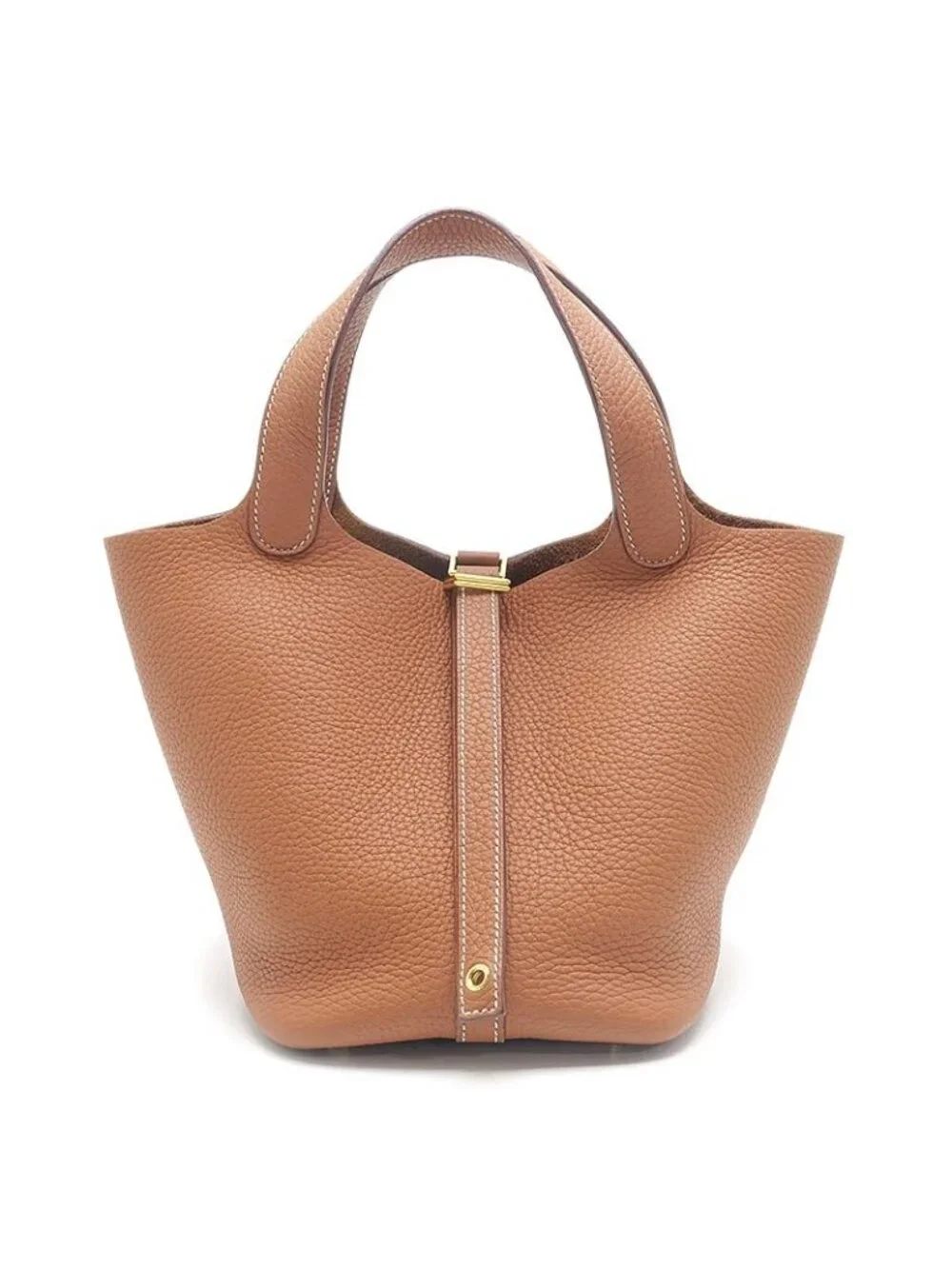 Hermes Picotin Lock PM Handbag Brown Gold